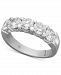 Certified Five Diamond Station Band Ring in 14k White Gold (2 ct. t. w. )