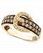 Le Vian Chocolate Diamond (3/4 ct. t. w. ) and White Diamond Accent Buckle Ring in 14k Gold