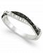 Black and White Diamond Weave Ring in Sterling Silver (1/10 ct. t. w. )