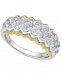 Diamond Two-Tone Pyramid Band (1 ct. t. w. ) in 14k Gold & White Gold
