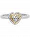 Diamond Heart Ring in 14k Gold over Sterling Silver (1/10 ct. t. w. )