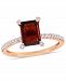 Garnet (2-1/8 ct. t. w. ) and Diamond (1/10 ct. t. w. ) Ring in 10k Rose Gold