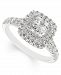 Diamond Princess Halo Engagement Ring (1 ct. t. w. ) in 14k White Gold