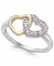 Diamond Two-Tone Interwined Heart Ring (1/10 ct. t. w) in Sterling Silver and 14k Gold-Plate