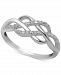 Diamond Open Weave Ring (1/10 ct. t. w. ) in Sterling Silver