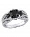 Black and White Diamond (1 7/8 ct. t. w. ) Engagement Ring in 14k White Gold