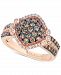Le Vian Chocolatier Diamond Cluster Ring (1-1/8 ct. t. w. ) in 14k Rose Gold