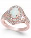 Lab-Created Opal (1 ct. t. w. ) and White Sapphire (3/4 ct. t. w. ) in 14k Rose Gold-Plated Sterling Silver