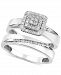Diamond Square Cluster Bridal Set (1/5 ct. t. w. ) in 14k White Gold
