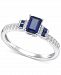 Sapphire (7/8 ct. t. w. ) & Diamond (1/6 ct. t. w. ) Ring in 14k Gold (Also in Emerald & Ruby)