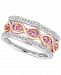 3-Pc. Set Pink Sapphire (1/3 ct. t. w. ) & Diamond (1/4 ct. t. w. ) Stack Rings in 14k Rose & White Gold