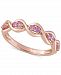 Pink Sapphire Wavy Ring (1/3 ct. t. w. ) in 14k Rose Gold