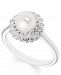 Cultured Freshwater Pearl (7 mm) Diamond Accent Ring in Sterling Silver