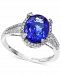 Effy Tanzanite (2-5/8 ct. t. w. ) and Diamond (1/4 ct. t. w. ) Ring in 14k White Gold, Created for Macy's