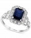 Effy Sapphire (1-1/2 ct. t. w. ) & Diamond (1/3 ct. t. w. ) Statement Ring in 14k White Gold