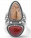 American West Picture Jasper and Red Jasper Ring in Sterling Silver