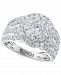 Effy Diamond Round & Baguette Halo Cluster Engagement Ring (2 ct. t. w. ) in 14k White Gold