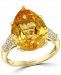 Effy Citrine (8-7/8 ct. t. w. ) & Diamond (1/5 ct. t. w. ) Ring in 14k Gold