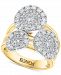 Effy Diamond Triple Halo Multirow Ring (1-1/2 ct. t. w. ) in 14k Gold & White Gold