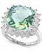 Effy Green Amethyst (9-1/3 ct. t. w. ) & Diamond (1/5 ct. t. w. ) Statement Ring in 14k White Gold