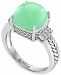 Effy Dyed Green Jade & Diamond (1/20 ct. t. w. ) Statement Ring in Sterling Silver