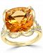 Effy Citrine (8-7/8 ct. t. w. ) & Diamond (1/2 ct. t. w. ) Statement Ring in 14k Gold