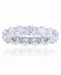 White Cubic Zirconia Eternity Band in Rhodium Plated Sterling Silver