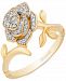Enchanted Disney Fine Jewelry Diamond Rose Belle Ring (1/8 ct. t. w. ) in 10k Gold