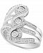 Diamond Three-Stone Statement Ring (1/4 ct. t. w. ) in Sterling Silver