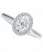 Portfolio by De Beers Forevermark Diamond Oval-Cut Halo Engagement Ring (7/8 ct. t. w. ) in 14k White Gold