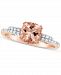 Morganite (1-1/4 ct. t. w. ) and Diamond (1/10 ct. t. w. ) Ring in 14K Rose Gold-Plated Sterling Silver