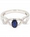 Sapphire (5/8 ct. t. w. ) & Diamond Accent Twist Ring in Sterling Silver