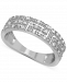 Diamond Greek Key Ring (1/6 ct. t. w. ) in Sterling Silver