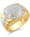 Men's Diamond Round Cluster Ring (2 ct. t. w. ) in 10k Gold & White Gold