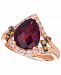 Le Vian Pomegranate Garnet (3-3/4 ct. t. w. ) & Diamond (1/5 ct. t. w. ) Statement Ring in 14k Rose Gold