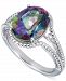 Mystic Topaz Oval Rope Detail Ring (4-1/2 ct. t. w. ) in Sterling Silver