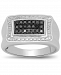 Men's Black & White Diamond Ring (1/2 ct. t. w. ) in Sterling Silver