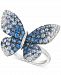 Le Vian Denim Ombre (1-3/4 ct. t. w. ) & White Sapphire (1/3 ct. t. w. ) Butterfly Ring in 14k White Gold