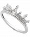 Wrapped Diamond Crown Statement Ring (1/10 ct. t. w. ) in 14k White Gold, Created for Macy's