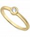 Wrapped Certified Diamond Bezel Ring (1/10 ct. t. w. ) in 14k Gold, Created for Macy's