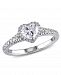 Certified Diamond (1 ct. t. w. ) Halo Heart Engagement Ring in 14k White Gold