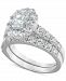 Marchesa Certified Emerald-Cut Halo Diamond Bridal Set (3 ct. t. w. ) in 18k White Gold, Created for Macy's