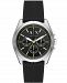 AX Armani Exchange Men's Chronograph Black Silicone Strap Watch 43mm