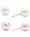 2-Pc. Set Pink & White Cultured Freshwater Pearl (9mm) Stud Earrings in Sterling Silver