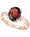 Rhodolite Garnet (2-3/4 ct. t. w. ) & Diamond (1/20 ct. t. w. ) Ring in 14k Rose Gold