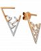 Le Vian Baguette Frenzy Diamond Triangle Drop Earrings (3/8 ct. t. w. ) in 14k Rose Gold