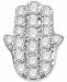 Diamond Hamsa Hand Single Stud Earring (1/10 ct. t. w. ) in 14k White Gold