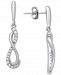 Diamond Infinity Drop Earrings (1/5 ct. t. w. ) in Sterling Silver