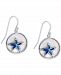 Lab-Created Blue Opal & Mother-of-Pearl Inlay Starfish Drop Earrings in Sterling Silver