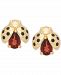 Garnet (7/8 ct. t. w. ) & Black Spinel (1/8 ct. t. w. ) Ladybug Stud Earrings in 14k Gold-Plated Sterling Silver
